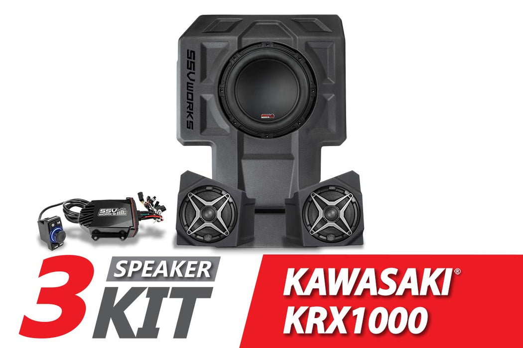SSV Works 2020-2024 Kawasaki KRX1000 2-Seater A-Spec 3-Speaker SSV Works Audio-Kit