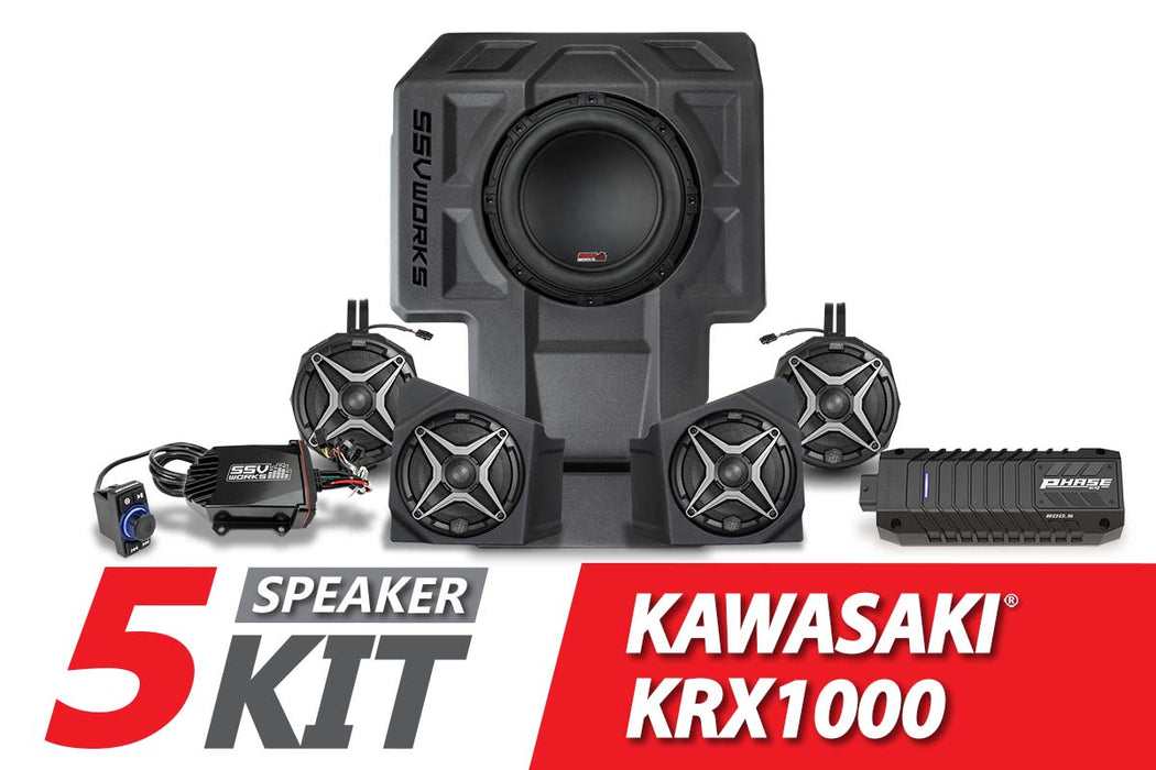 SSV Works 2020-2024 Kawasaki KRX1000 2-Seater A-Spec 5-Speaker SSV Works Audio-Kit