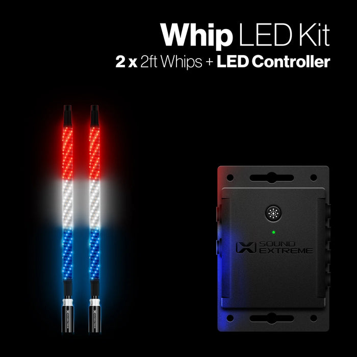 EcoXGear Extreme Whip Kit Qty 2 x 2ft plus LEDCast Controller