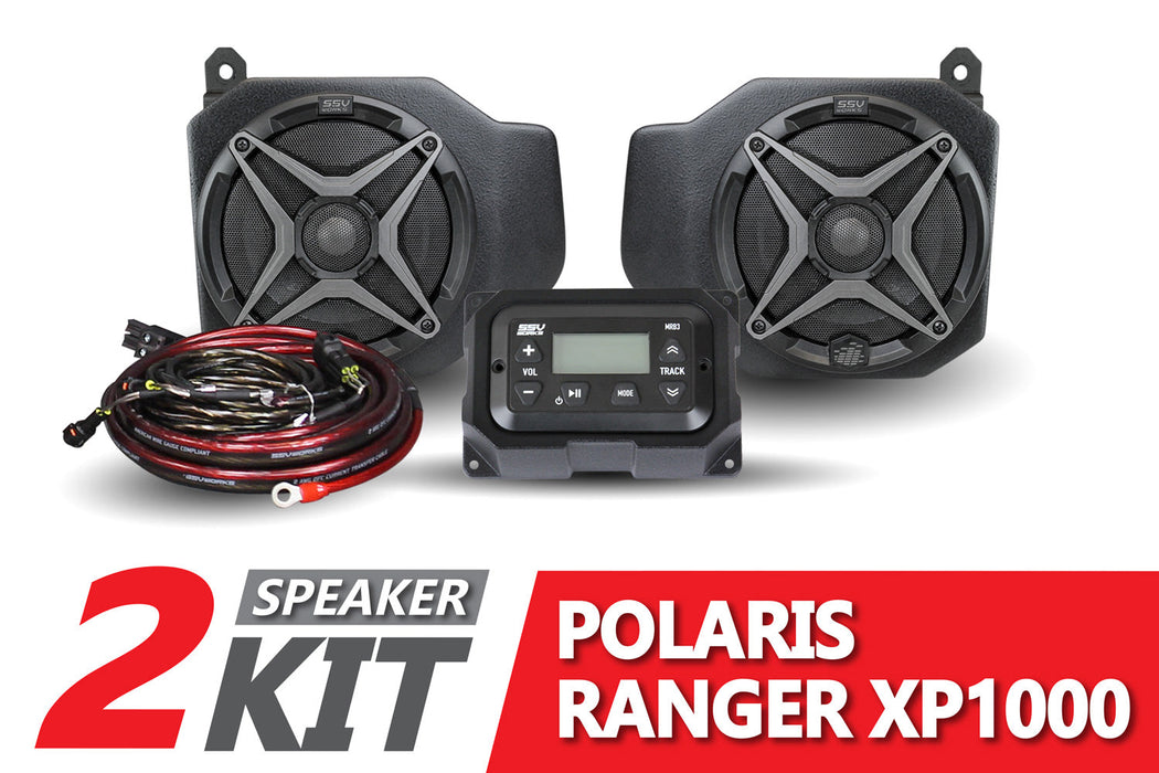 SSV Works 2018-2024 Polaris Ranger XP1000 2-Speaker SSV Works Audio System