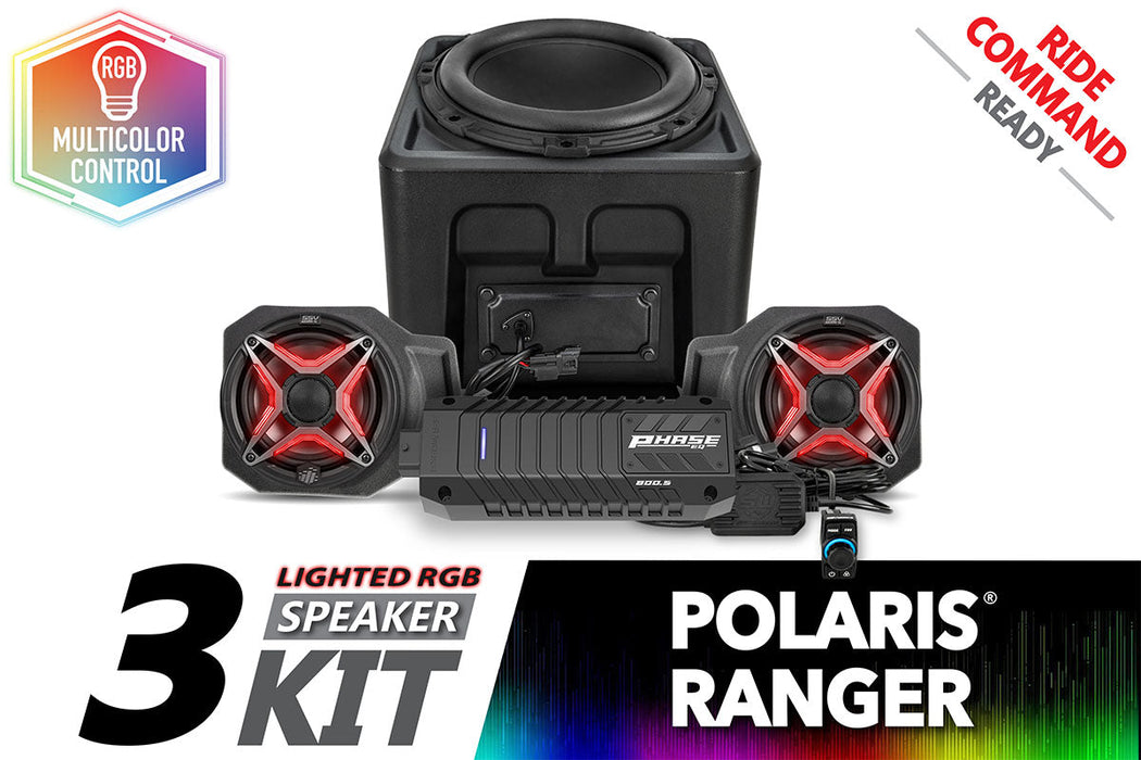 SSV Works 2018-2024 Polaris Ranger XP1000 V-Spec 3-Speaker Audio System for Ride Command