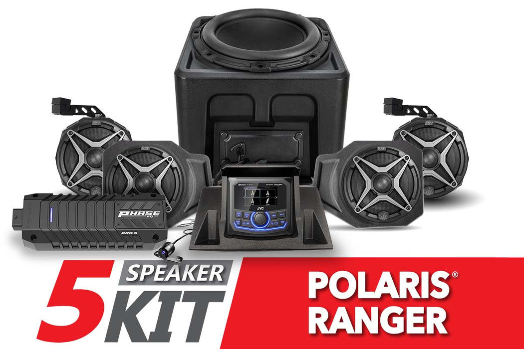 SSV Works 2018-2024 Polaris Ranger XP1000 A-Spec SSV Works 5-Speaker Audio System w/JVC