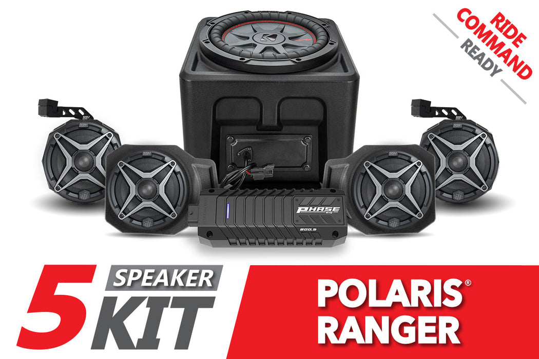 SSV Works 2018-2025 Polaris Ranger XP1000 5-Speaker SSV Audio System for Ride Command