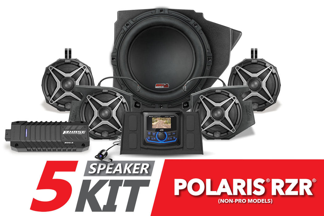 SSV Works 2014-2023 Polaris RZR A-Spec SSV Works 5-Speaker Plug-&-Play Kit with JVC