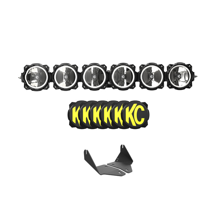 KC HiLiTES Polaris RZR Turbo R / Pro XP / Pro S Light Bar Kit - 39" Pro6 Gravity® LED - 6-Light - Light Bar System - 120W Combo Beam