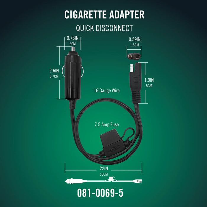 Battery Tender Quick Disconnect 12V Outlet Adapter Cable