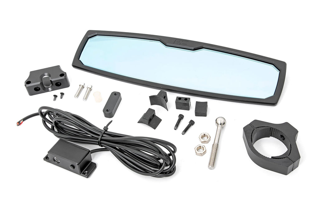 Rough Country UTV Aluminum Rear View Mirror Dome Light 12" 1.75-2" Mount