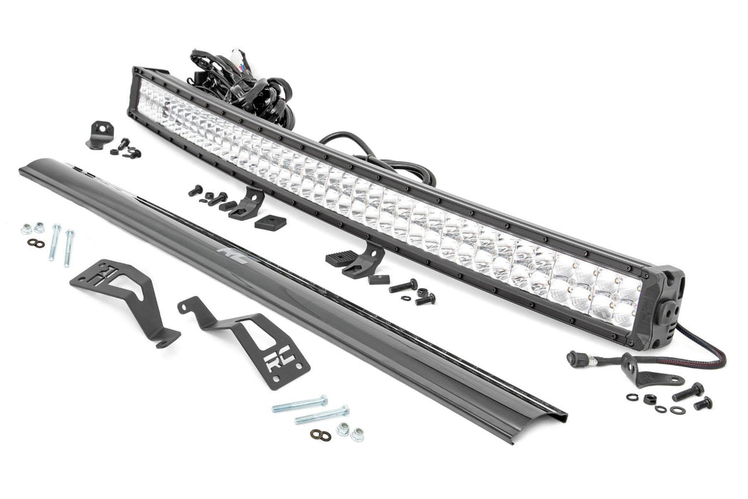 Rough Country LED Light Front Mount 40" Chrome Dual Row White DRL for 2011-2020 Can-Am Commander 1000/Maverick