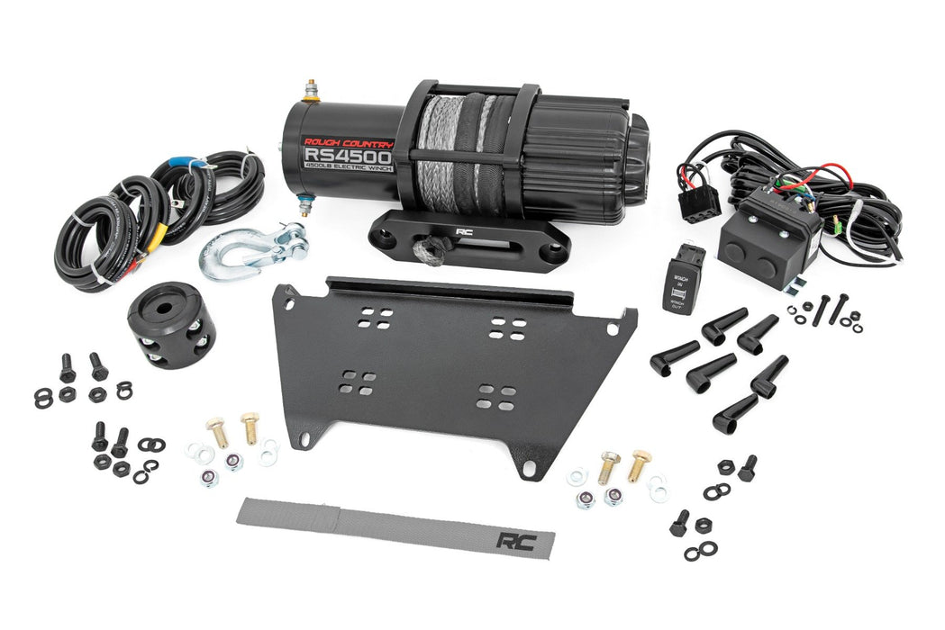 Rough Country Winch Mount RS4500S for 3500- for 2017-2023 Polaris Ranger Crew XP 1000