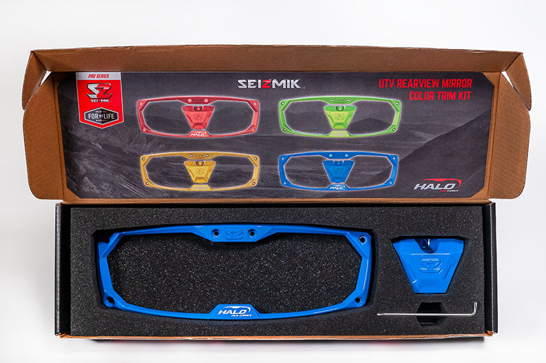 Seizmik Halo-RA Series Cast Aluminum Trim Kit Rearview – Blue