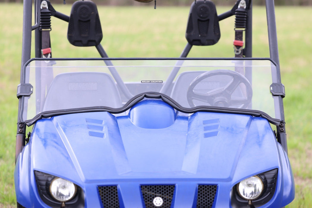 Rough Country Half Windshield Scratch Resistant for 2004-2013 Yamaha Rhino 450/660/700