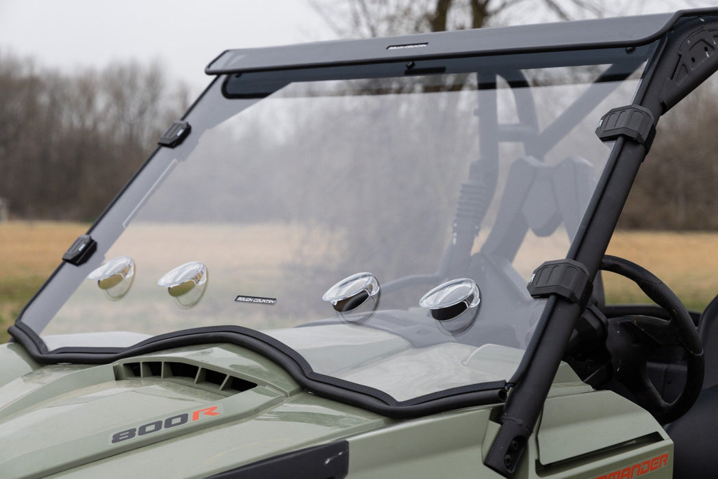 Rough Country Vented Full Windshield Scratch Resistant for 2011-2023 Can-Am Commander 1000