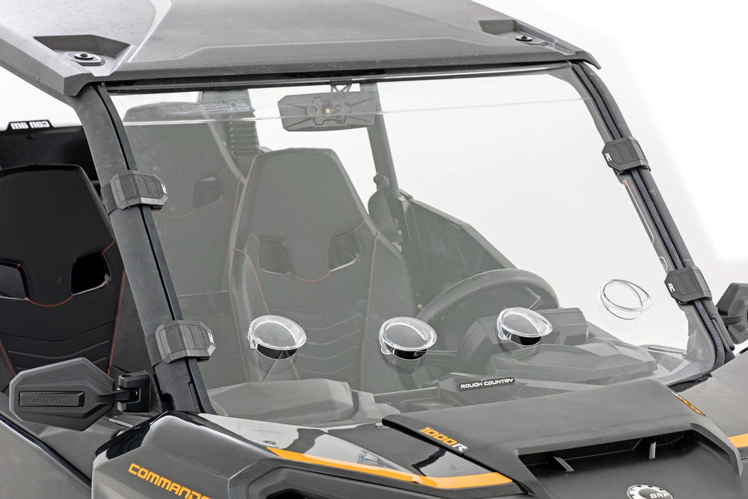 Rough Country Vented Full Windshield Scratch Resistant for 2021-2023 Can-Am Commander 1000R/Max