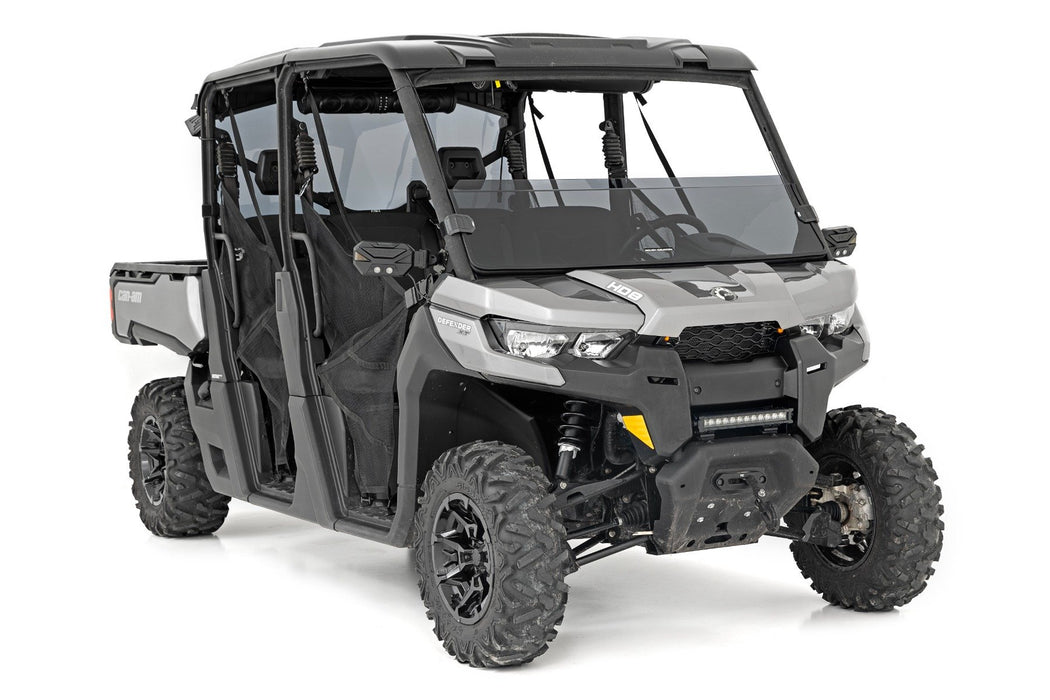 Rough Country Tinted Half Windshield Scratch Resistant for 2016-2023 Can-Am Defender HD 5/HD 8/HD 9/HD 10