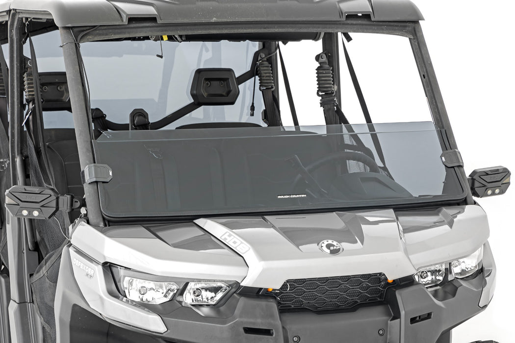 Rough Country Tinted Half Windshield Scratch Resistant for 2016-2023 Can-Am Defender HD 5/HD 8/HD 9/HD 10