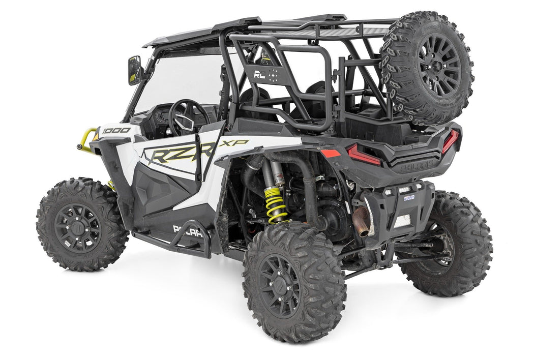 Rough Country Tubular Rear Cargo Rack Spare Tire Mount for 2014-2021 Polaris RZR XP 1000