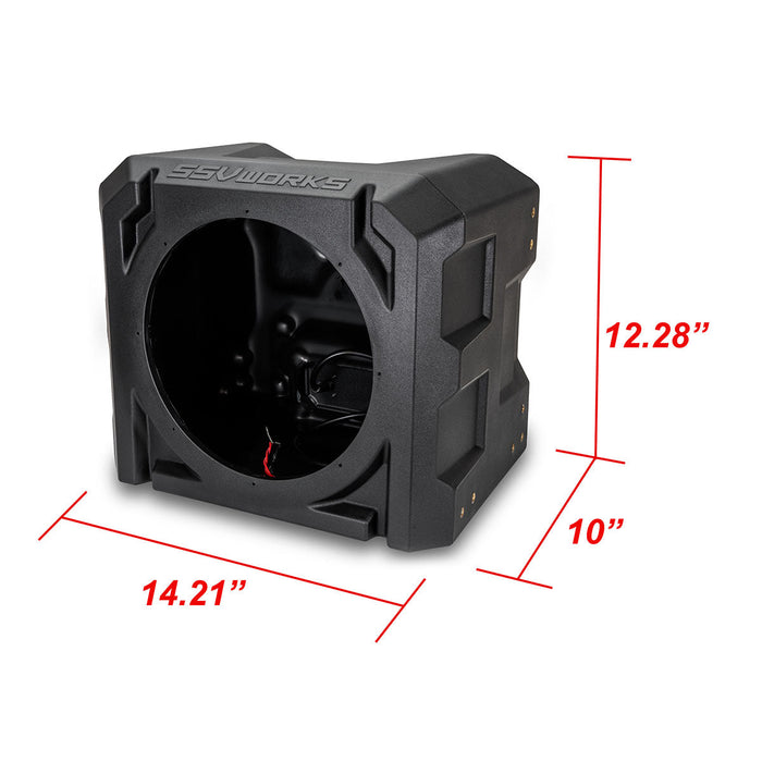 SSV Works Universal 10-Inch Subwoofer Enclosure - High-Strength Rotomolded Design, Durable & Weather-Resistant, Perfect for Car, Truck, Boat or UTV Audio Upgrades, Enhanced Bass Performance