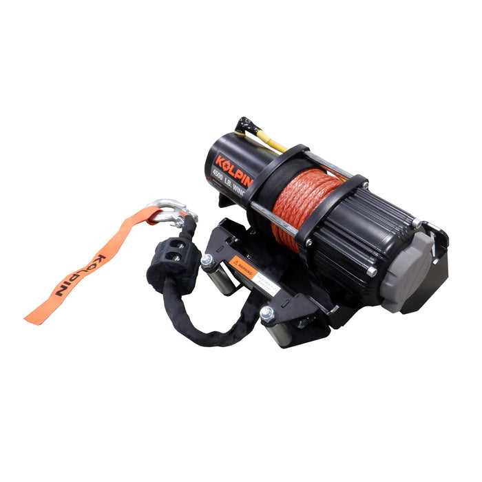 Kolpin Kawasaki Mule Pro-FX/FXT Kolpin Quick-Mount Winch 4500 lb Synthetic Rope