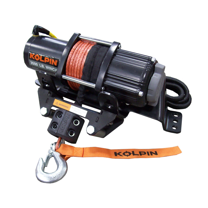 Kolpin Polaris Ranger Kolpin Quick-Mount Winch 3500 lb Synthetic Rope