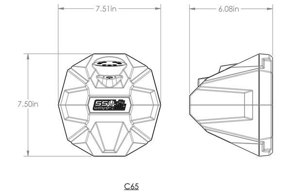 SSV Works 2016-2022 CanAm Defender Cage-Mount 6.5in Speaker Pods