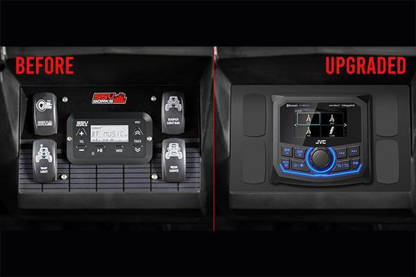 SSV Works 2014-2018 Polaris RZR 900 / 1000 JVC MR3 Media Receiver Plug-&-Play Kit