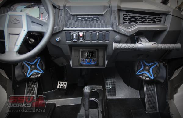SSV Works 2014-2018 Polaris RZR 900 / 1000 JVC MR3 Media Receiver Plug-&-Play Kit
