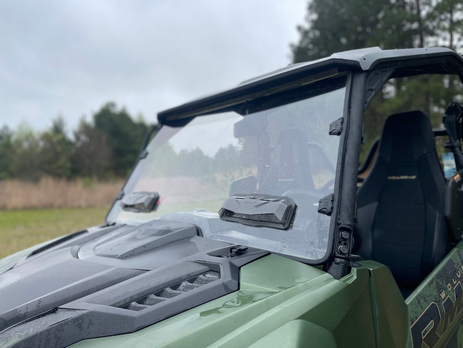 Seizmik Toolless Versa-Vent Windshield (Scratch Resistant Polycarbonate) ? Yamaha RMAX (2″ ROPS)