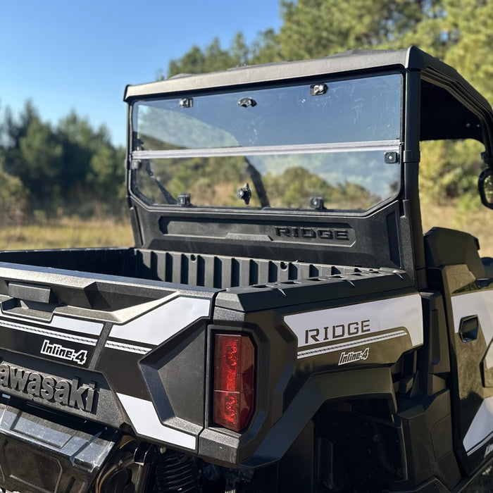 Seizmik Hard Rear Folding Windshield (UV Resistant Polycarbonate) | Kawasaki Ridge