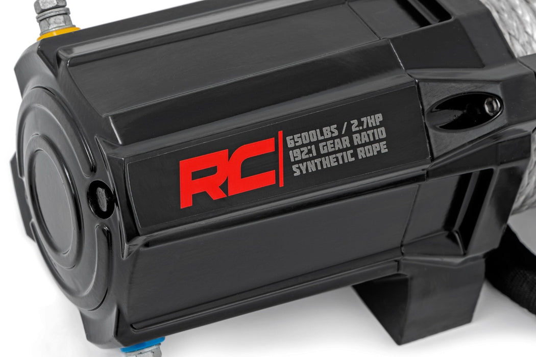Rough Country 6500-LB Winch W/ Remote UTV Synthetic Rope