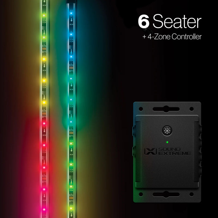 EcoXGear Extreme Strips - 6 Seat Cart + LED Controller