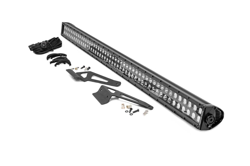 Rough Country LED Light Windshield 50" Black Dual Row for 2016-2023 Can-Am Defender HD 5/HD 8/HD 9/HD 10