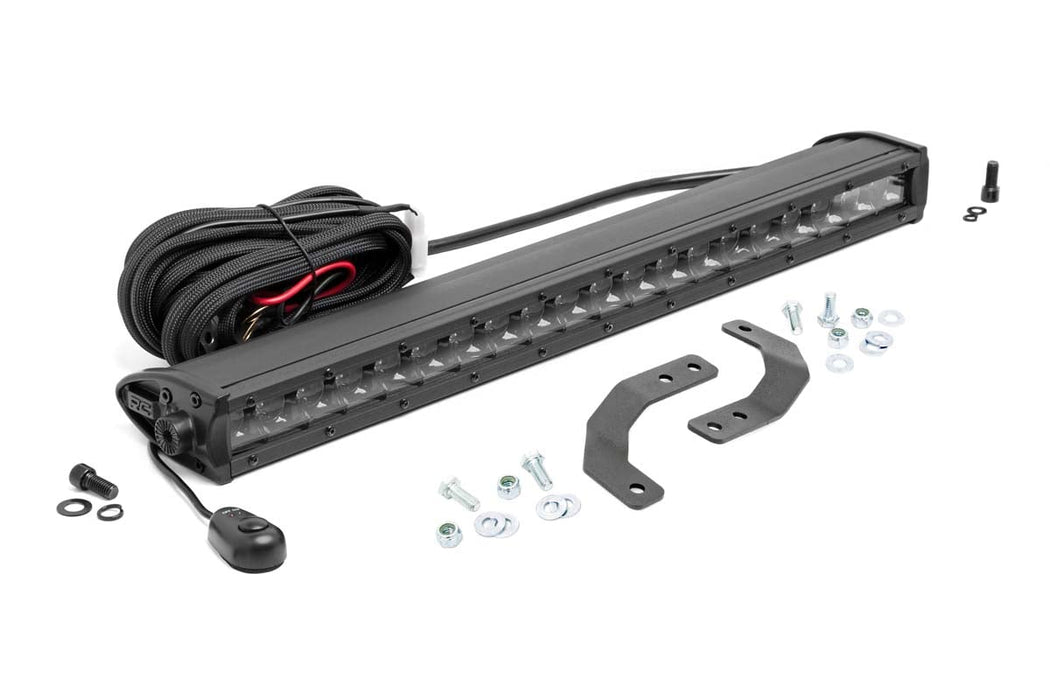 Rough Country LED Light Kit Under Bed Mount 20" Black Single Row for 2017-2023 Polaris Ranger Crew XP 1000