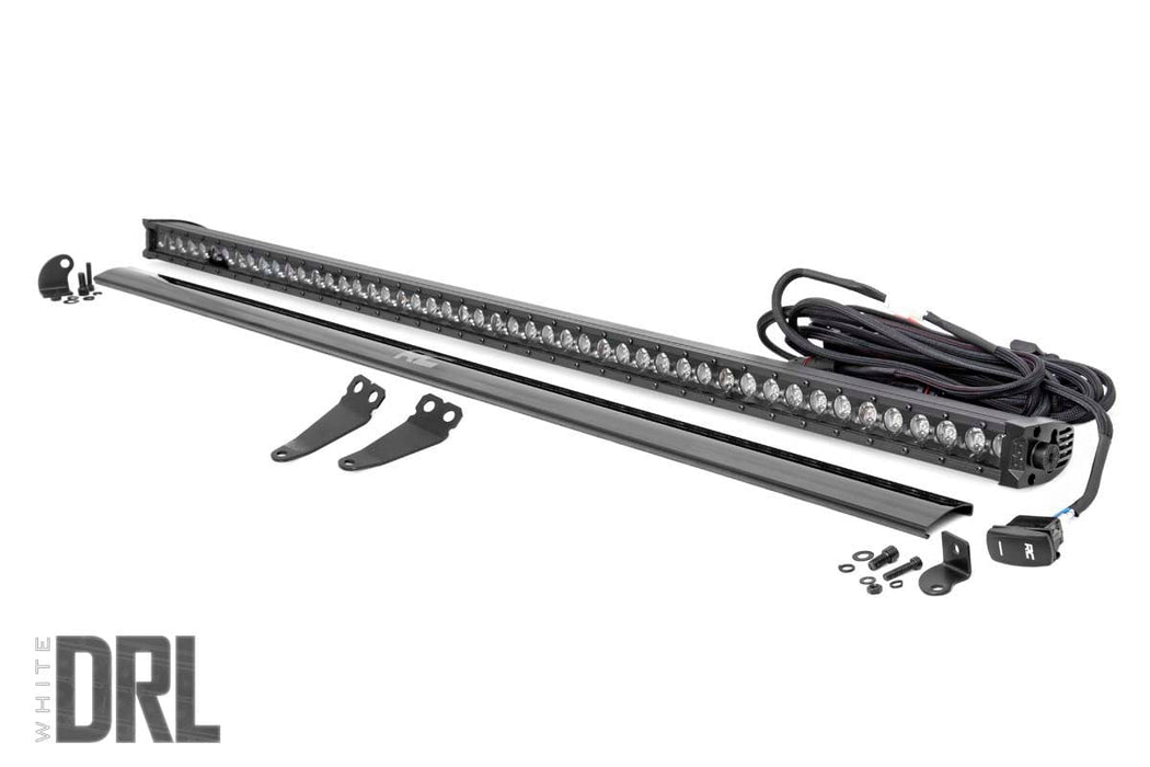Rough Country LED Light Lower Windshield 50" Black Single Row White DRL for 2016-2023 Polaris General/General XP