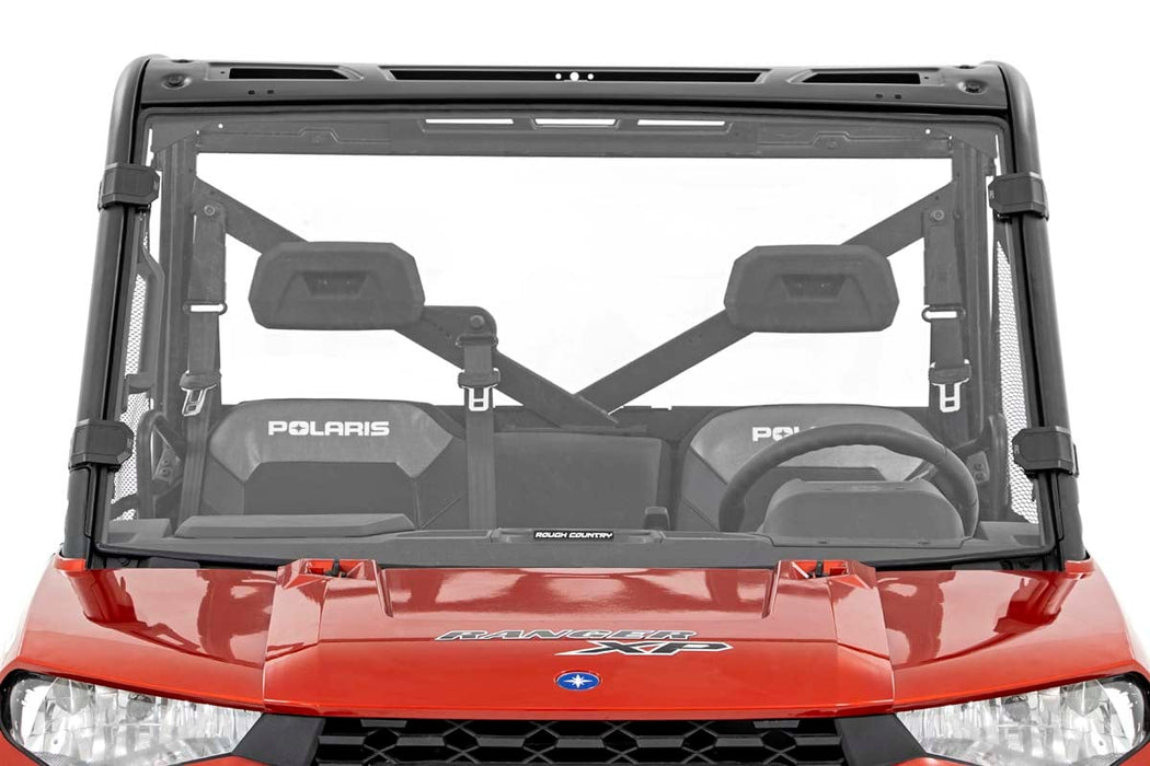 Rough Country Full Windshield Scratch Resistant for 2013-2023 Polaris Ranger 1000/Ranger XP 900/1000