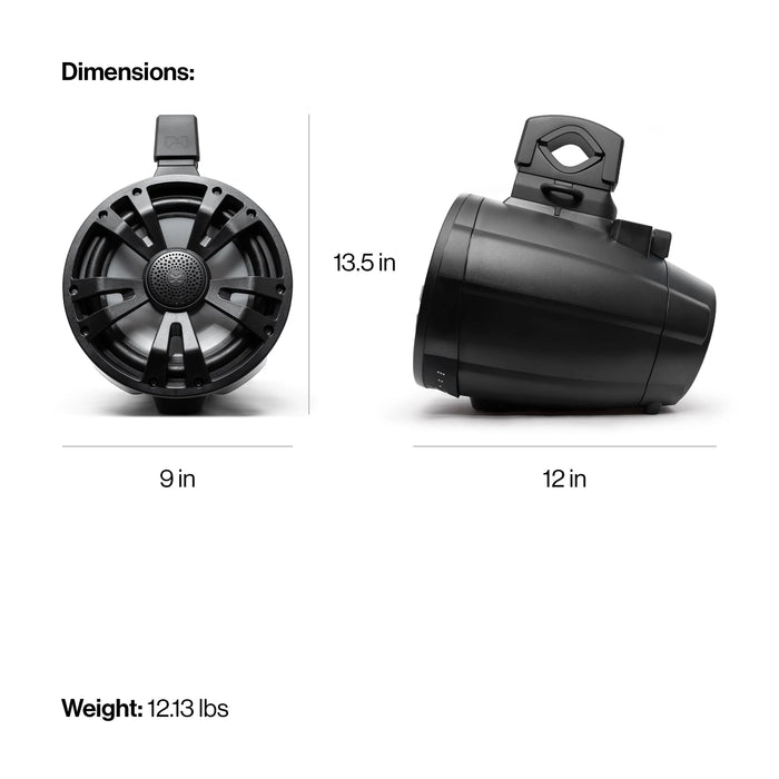 EcoxGear ExtremeTower Speakers TBB8 - 2 Battery Powered Bluetooth Amplified Tower Speakers