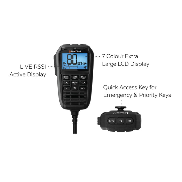 EcoXGear Exg3000 50w Fixed Mount Radio