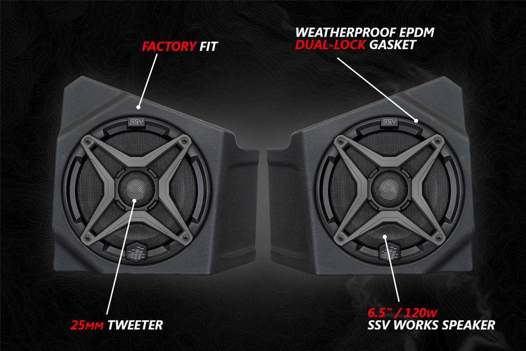 SSV Works 2020-2024 Kawasaki KRX1000 2-Seater A-Spec 3-Speaker SSV Works Audio-Kit
