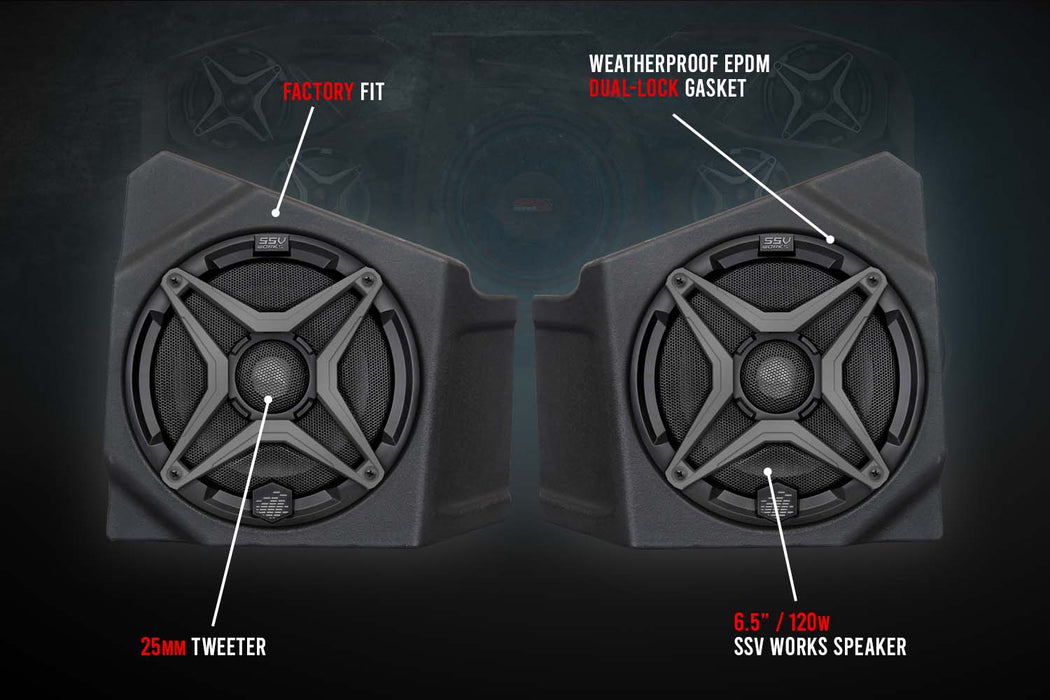 SSV Works 2020-2024 Kawasaki KRX1000 2-Speaker SSV Works Audio-Kit