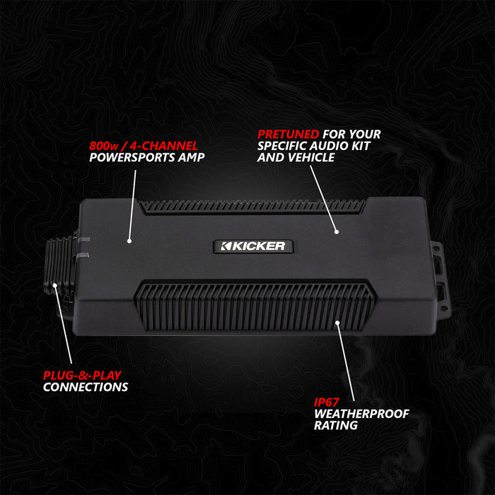 SSV Works 2024-2025 Can-Am® Maverick R, Phase-6 K-Spec 1650watt 6-Speaker Stereo System with Kicker Horns