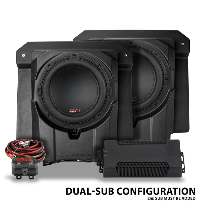 SSV Works 2024-2025 CanAm® Maverick R Under-Seat 850watt 10" Subwoofer Add-On for Factory JL® System