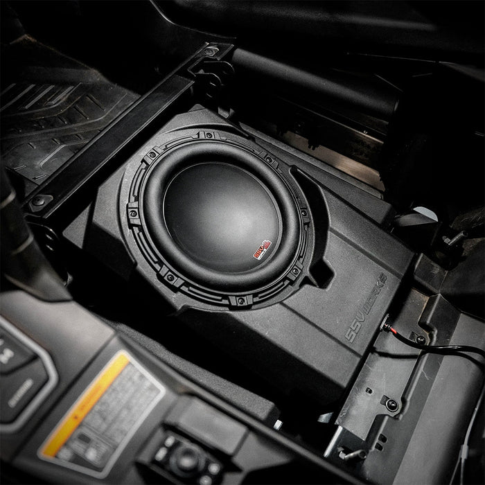 SSV Works 2024-2025 CanAm® Maverick R Under-Seat 850watt 10" Subwoofer Add-On for Factory JL® System