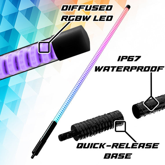 XK Glow 2 Pc 32" Whip With Xkchrome Controller