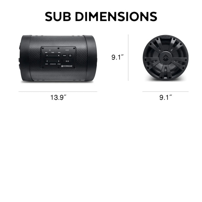 EcoXGear SoundExtreme ES08 subwoofer Dual 8"