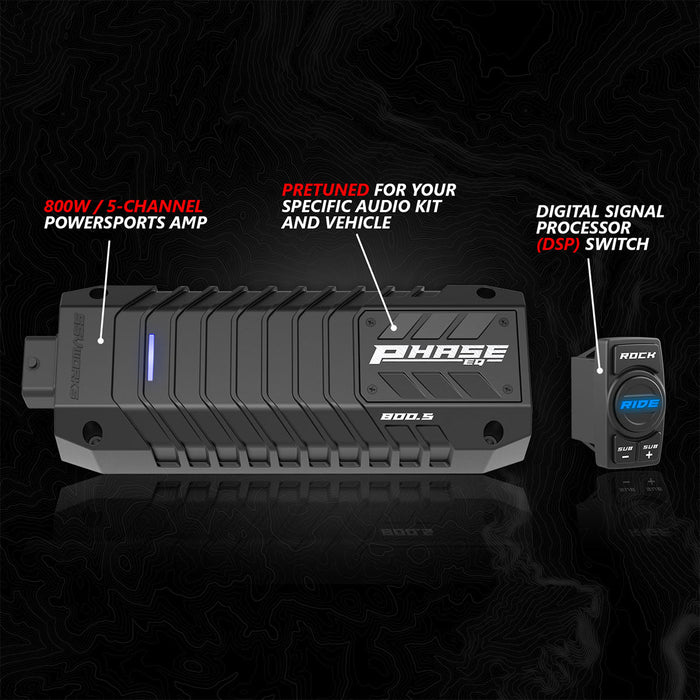 SSV Works 2017-2025 Can-Am® X3, Phase-4 A-Spec 5-Speaker 800watt System w/JVC