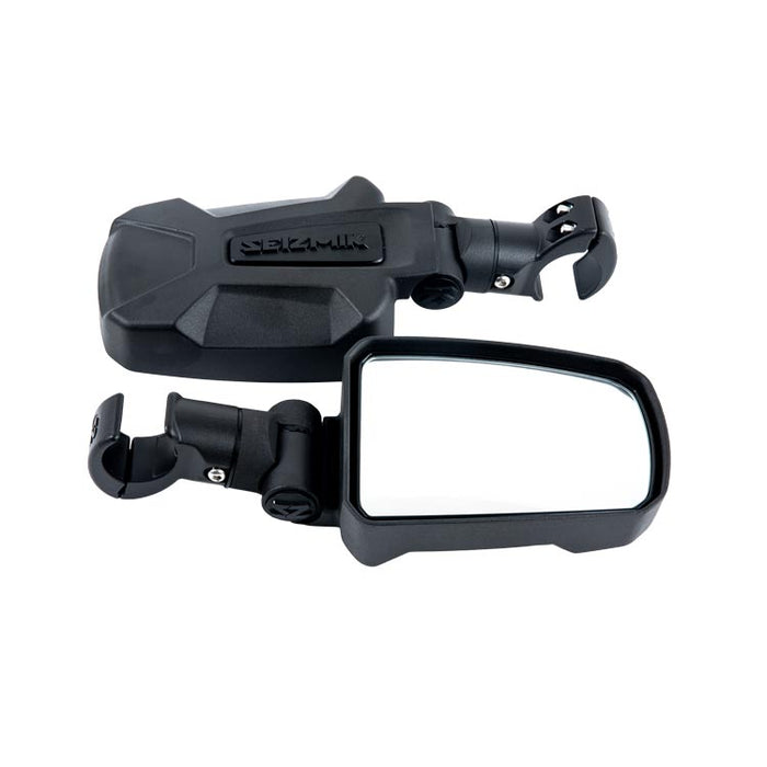Seizmik Pursuit Side View Mirror (Pair ? Cast Aluminum) ? Adjustable Clamp