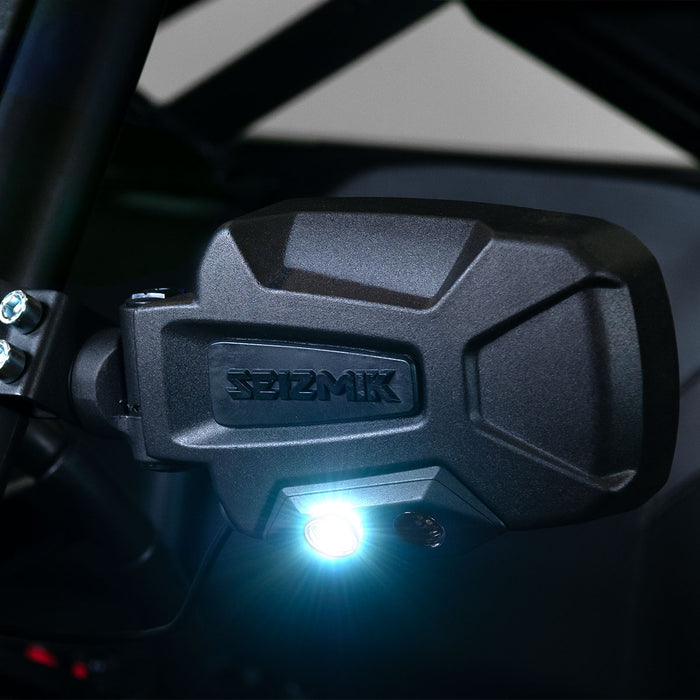 Seizmik Pursuit Night Vision Series Side View Mirror (Pair – Cast Aluminum) –  1.75″ Round Tube