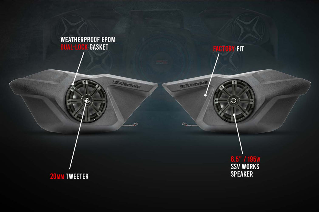 SSV Works 2020-2024 Polaris RZR Pro Front-Door 6.5in Speaker-Pods