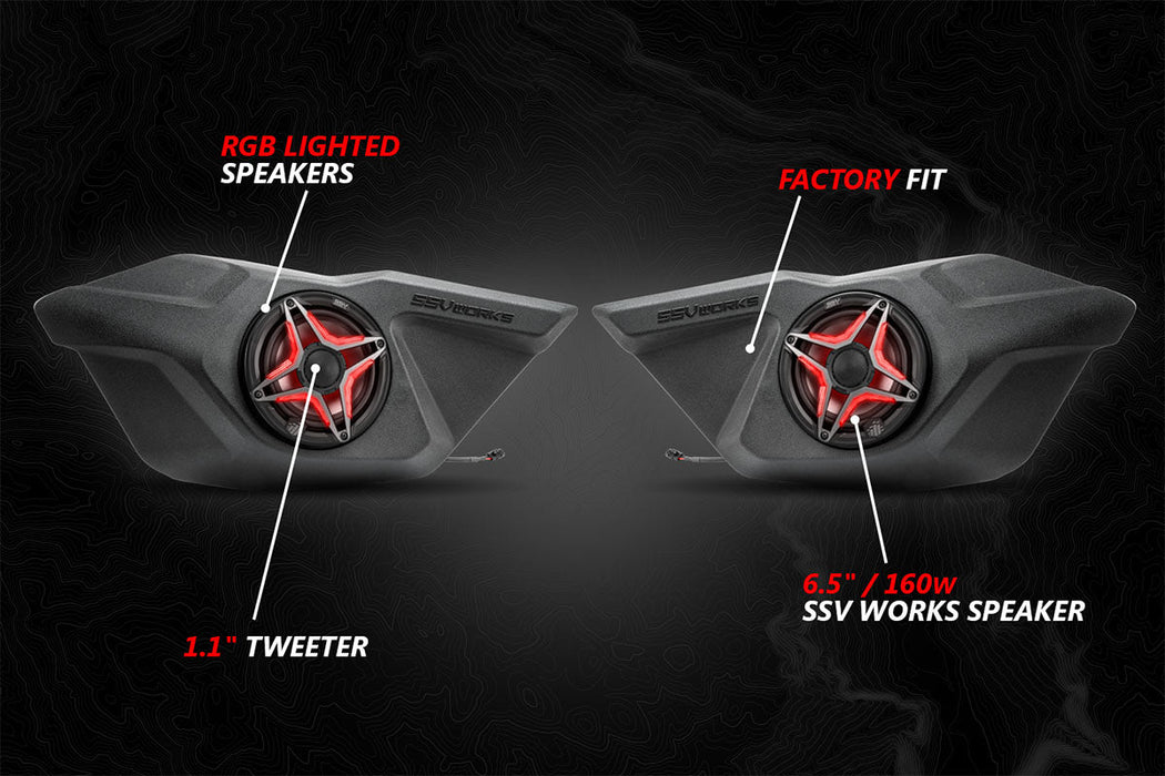 SSV Works 2020-2024 Polaris RZR Pro Front-Door 6.5in Speaker-Pods