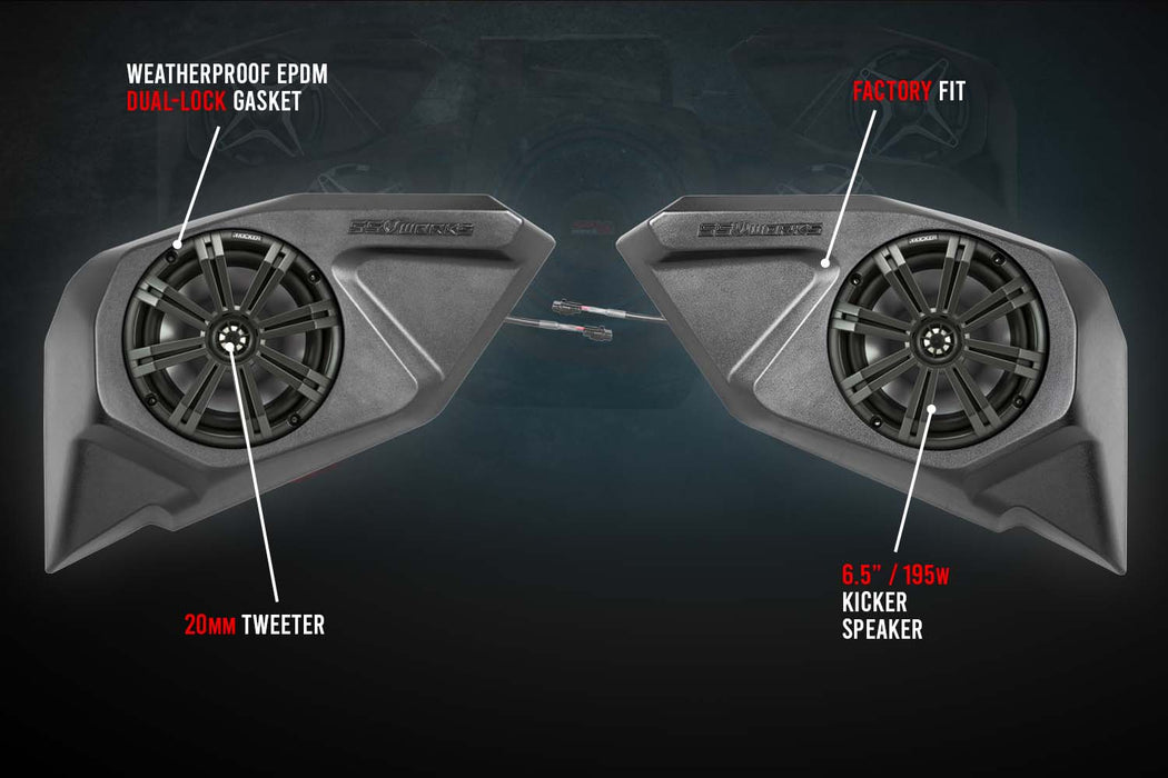 SSV Works 2020-2024 Polaris RZR Pro Rear-Door 6.5in Add-On Speaker-Pods