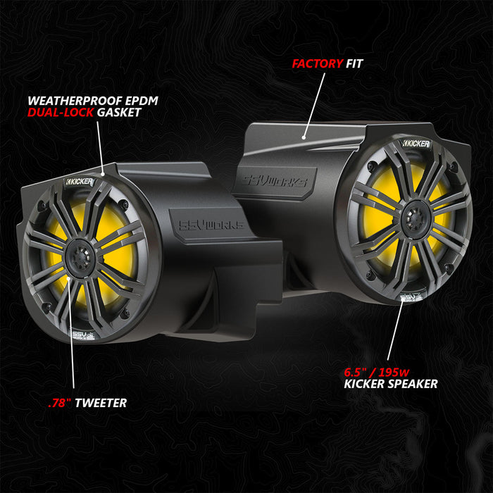SSV Works 2020-2024 Polaris® RZR Pro Series In-Dash 6.5" Speaker-Pods